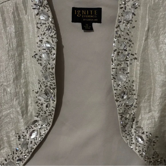 Ignite Evenings Silver Embellished Jacket - Picture 3 of 7